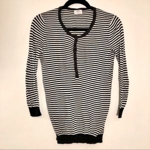 Madewell Wallace Striped Long Henley-Style Shirt